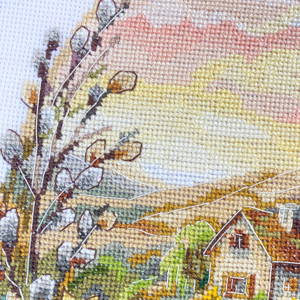 DIY Cross Stitch Kit "The Easter Miracle" 6.7x9.4 in