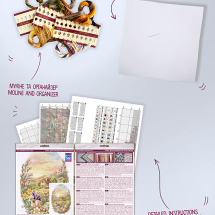 DIY Cross Stitch Kit "The Easter Miracle" 6.7x9.4 in
