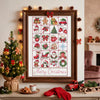 DIY Cross Stitch Kit "Christmas Advent" 11.4x19.7 in