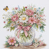 DIY Cross Stitch Kit "Floral mood " 8.3x8.7 in