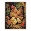 DIY Cross Stitch Kit "Hen in the Yard" 9.1x11.8 in