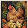 DIY Cross Stitch Kit "Hen in the Yard" 9.1x11.8 in