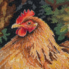 DIY Cross Stitch Kit "Hen in the Yard" 9.1x11.8 in