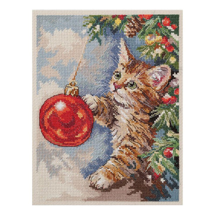 DIY Cross Stitch Kit "Furry rascal" 6.7x8.7 in
