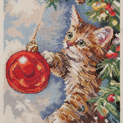 DIY Cross Stitch Kit "Furry rascal" 6.7x8.7 in