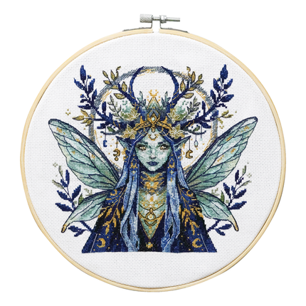 DIY Cross Stitch Kit "Elf of the Starry Forest" 7.1x6.7 in