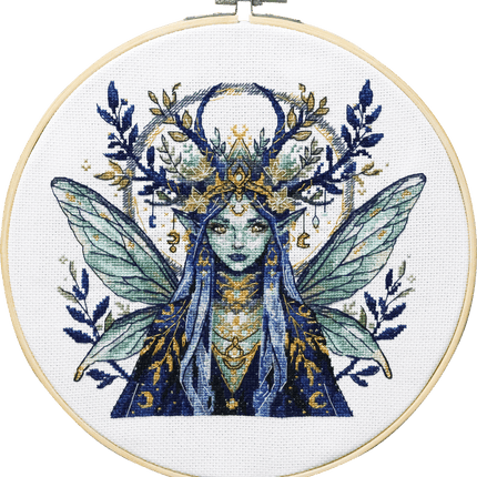 DIY Cross Stitch Kit "Elf of the Starry Forest" 7.1x6.7 in