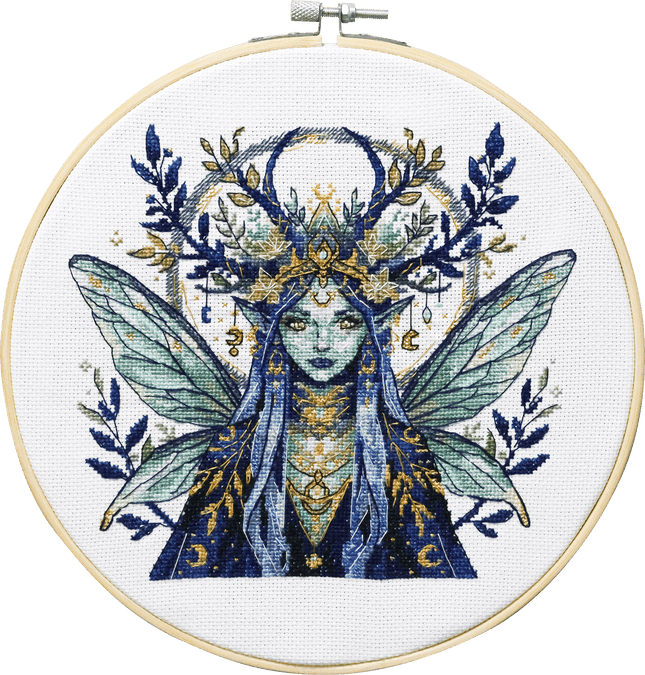 DIY Cross Stitch Kit "Elf of the Starry Forest" 7.1x6.7 in
