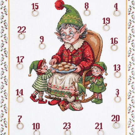 DIY Cross Stitch Kit "Cross-stitch kits A treat for the elves" 15.7x23.6 in
