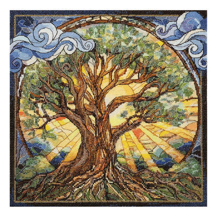 DIY Cross Stitch Kit "Eternal tree" 11.0x11.0 in