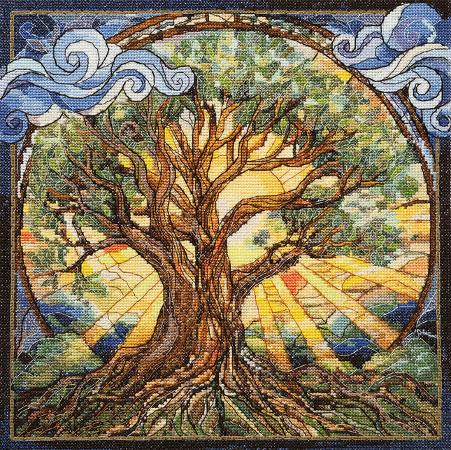 DIY Cross Stitch Kit "Eternal tree" 11.0x11.0 in