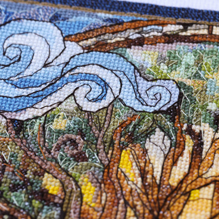 DIY Cross Stitch Kit "Eternal tree" 11.0x11.0 in