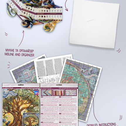 DIY Cross Stitch Kit "Eternal tree" 11.0x11.0 in
