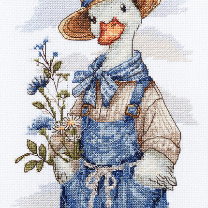 DIY Cross Stitch Kit "The yard master" 5.9x9.1 in