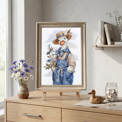 DIY Cross Stitch Kit "The yard master" 5.9x9.1 in