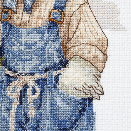 DIY Cross Stitch Kit "The yard master" 5.9x9.1 in