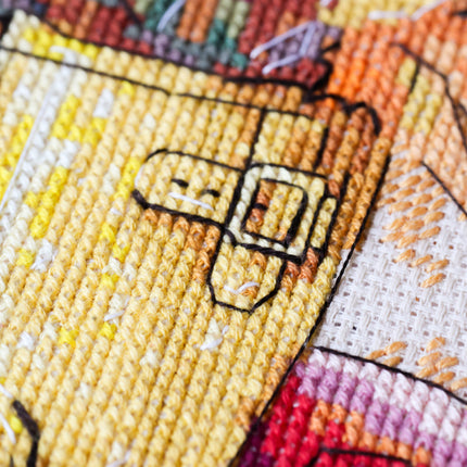 DIY Cross Stitch Kit "As the Rain Falls" 8.3x9.8 in