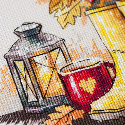 DIY Cross Stitch Kit "As the Rain Falls" 8.3x9.8 in