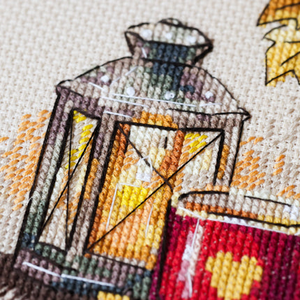 DIY Cross Stitch Kit "As the Rain Falls" 8.3x9.8 in