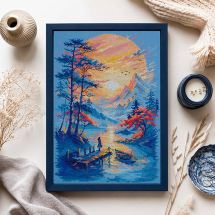 DIY Cross Stitch Kit "Inner Peace" 10.6x15.0 in