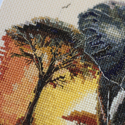 DIY Cross Stitch Kit "Master of the Savannah" 9.4x6.7 in