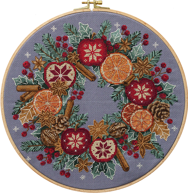 DIY Cross Stitch Kit "Christmas miracles" 11.0x11.0 in