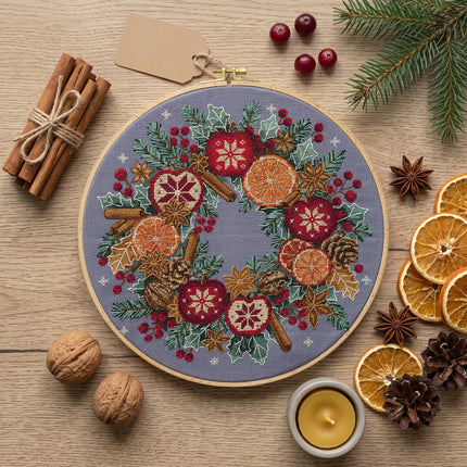 DIY Cross Stitch Kit "Christmas miracles" 11.0x11.0 in