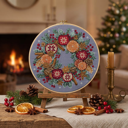 DIY Cross Stitch Kit "Christmas miracles" 11.0x11.0 in