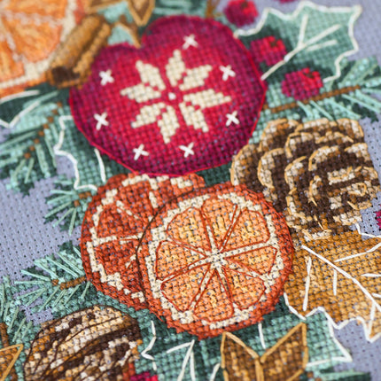 DIY Cross Stitch Kit "Christmas miracles" 11.0x11.0 in