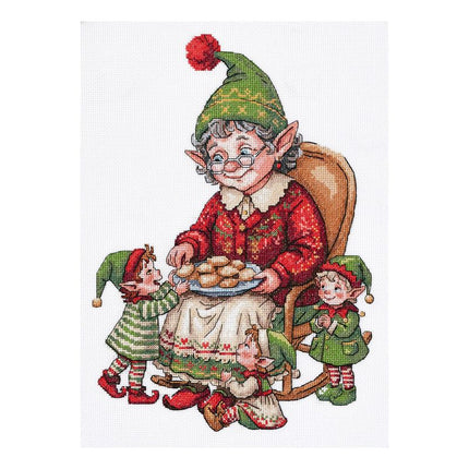DIY Cross Stitch Kit "Grandma's Treats" 7.5x10.2 in