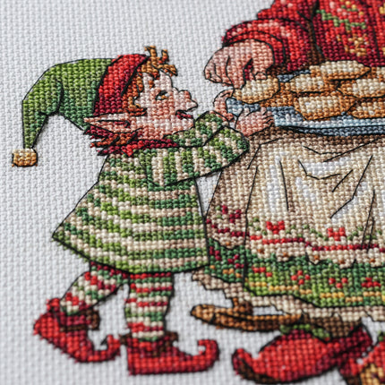 DIY Cross Stitch Kit "Grandma's Treats" 7.5x10.2 in