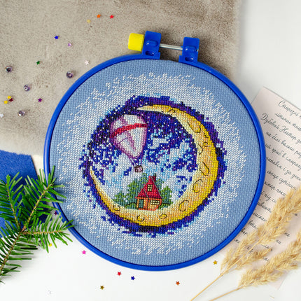 Counted Cross Stitch Kit "А house on the Moon"