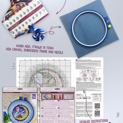 Counted Cross Stitch Kit "А house on the Moon"