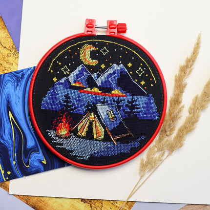 Counted Cross Stitch Kit "Around the campfire"