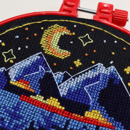 Counted Cross Stitch Kit "Around the campfire"