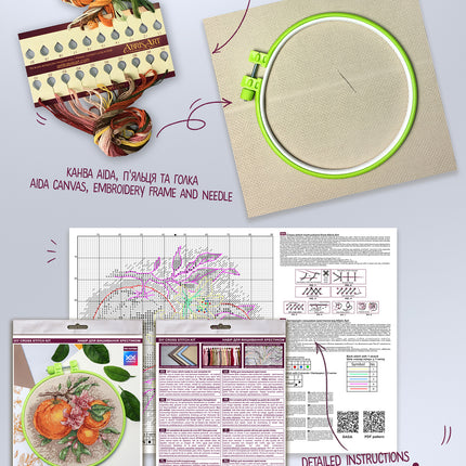 Counted Cross Stitch Kit "Citrus notes"