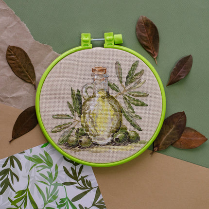 Counted Cross Stitch Kit "Olive aroma"