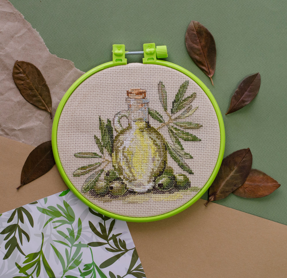 Counted Cross Stitch Kit "Olive aroma"