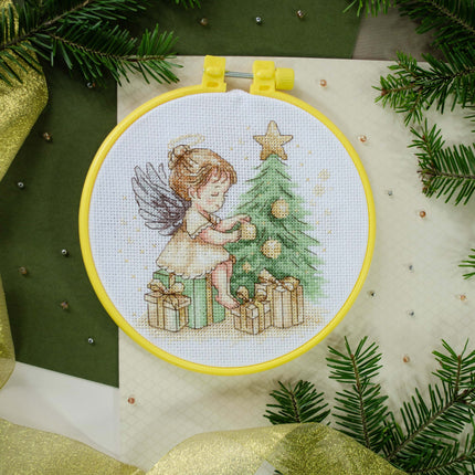 Counted Cross Stitch Kit "Cross-stitch kits Little Christmas Angel (Winter tale)"