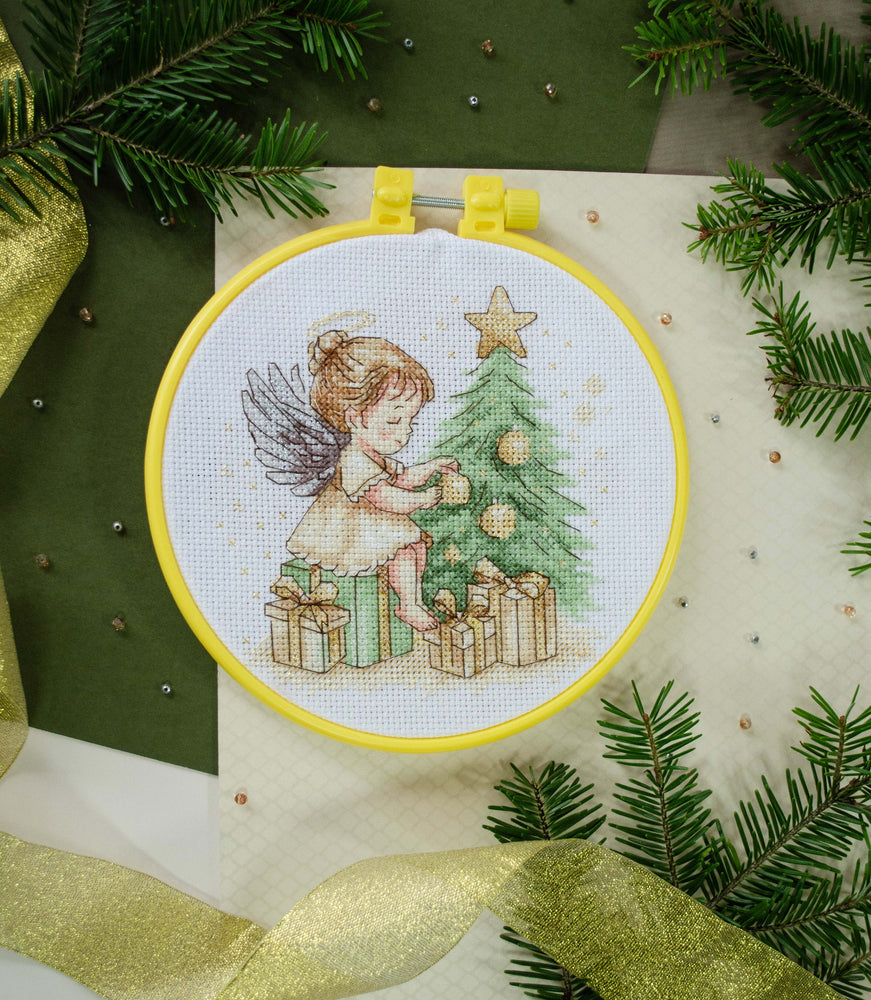 Counted Cross Stitch Kit "Cross-stitch kits Little Christmas Angel (Winter tale)"