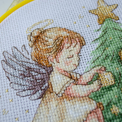 Counted Cross Stitch Kit "Cross-stitch kits Little Christmas Angel (Winter tale)"