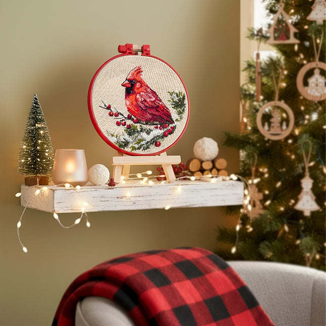 Counted Cross Stitch Kit "Cross-stitch kits Winter Cardinal"