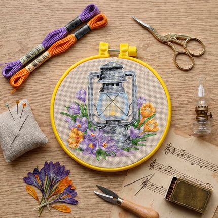 Counted Cross Stitch Kit "Spring saffron"