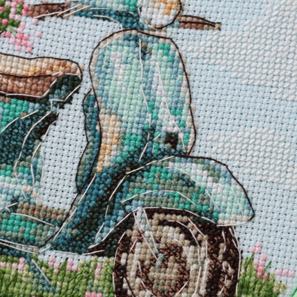 Counted Cross Stitch Kit "Moped ride"