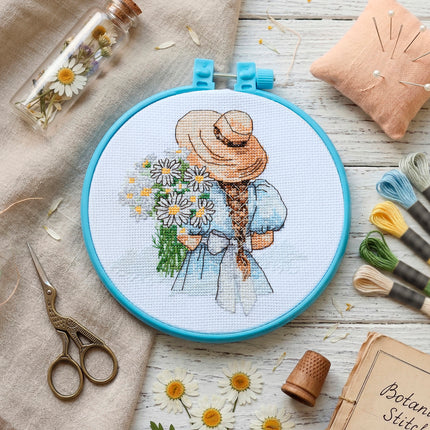 Counted Cross Stitch Kit "Daisies for her"