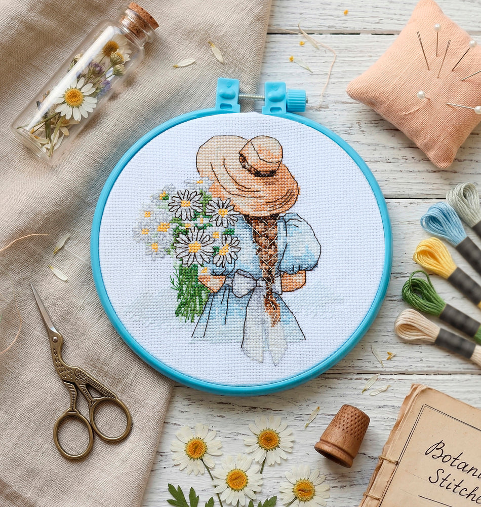 Counted Cross Stitch Kit "Daisies for her"
