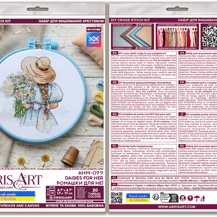 Counted Cross Stitch Kit "Daisies for her"