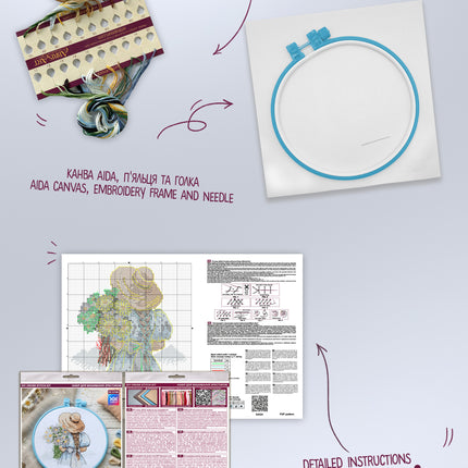 Counted Cross Stitch Kit "Daisies for her"