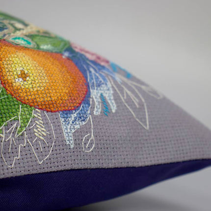 DIY Cross Stitch Pillow Kit "An exquisite holiday"