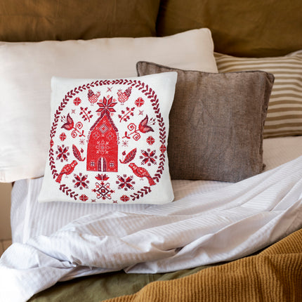 DIY Cross Stitch Pillow Kit "Cozy"